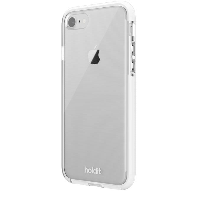 Holdit iPhone SE (2022/2020) / 8 / 7 Seethru Bagside Case - Hvid