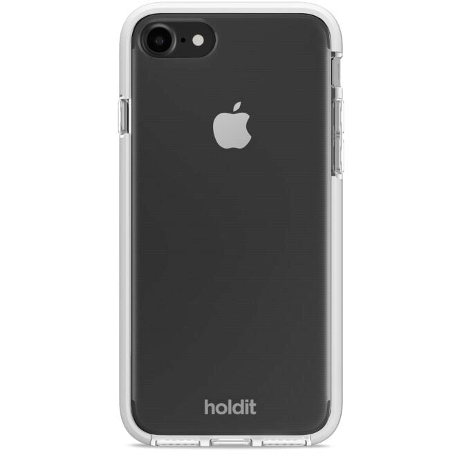 Holdit iPhone SE (2022/2020) / 8 / 7 Seethru Bagside Case - Hvid