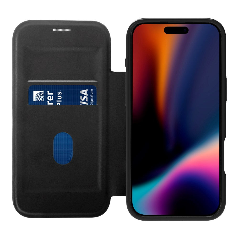 iPhone 17 Pro Max X2O Mag Wallet Flip Case m. Indbygget Kortholder - Sort