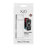 X2O iPhone 17 Pro Max Mag Clear Mobil Cover - MagSafe Kompatibel - Gennemsigtig