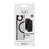 X2O iPhone 17 Mag Frosted Mobil Cover - MagSafe Kompatibel - Mat Sort
