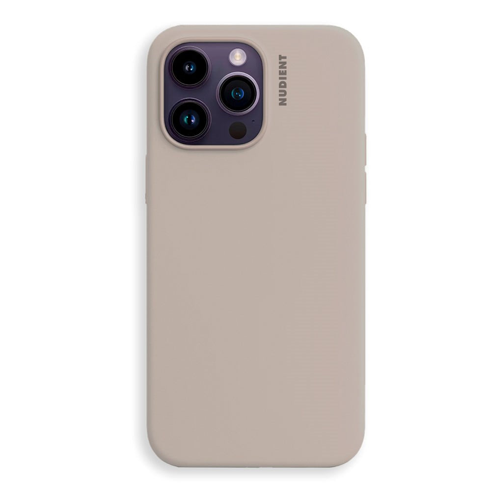 Nudient iPhone 14 Pro Base Silicone Mobil Cover - Stone Beige
