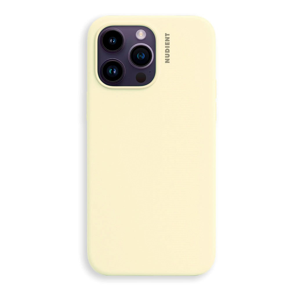 Nudient iPhone 14 Pro Base Silicone Mobil Cover - Pale Yellow