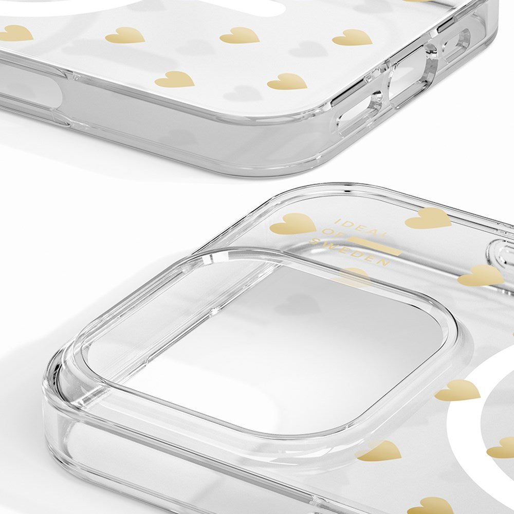 iPhone 16 Pro iDeal Of Sweden Clear Cover - MagSafe Kompatibel - Golden Hearts