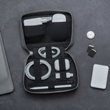 Woolnut Læder Tech Oganizer - Grå