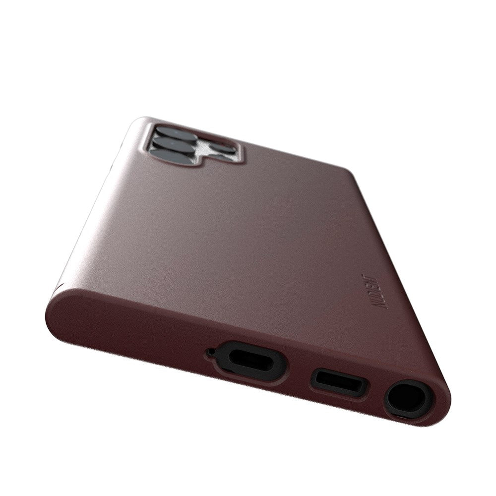 Nudient Thin Case V3 Samsung Galaxy S22 Ultra Bagside Cover - Sangria Red