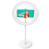 Digipower My Story 10" Ring Light Stativ m. Fjernbetjening & Mobilholder - Hvid