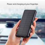 SBS Solar Powerbank m. 2x USB-A 10W IC - 10.000 mAh - Sort