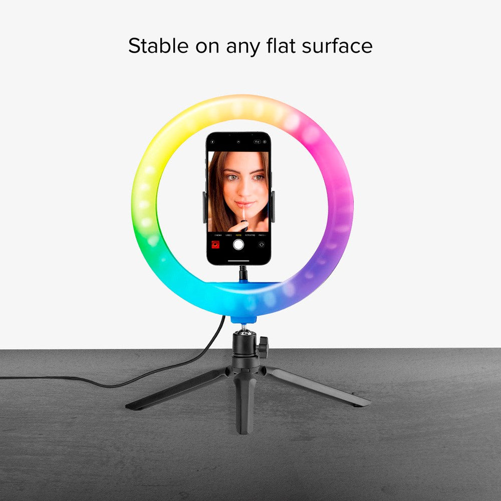 Tripod Ring Light - Multifarvet LED - SBS - Sort