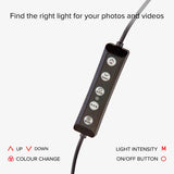 Tripod Ring Light - Multifarvet LED - SBS - Sort