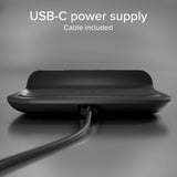 15W 2-i-1 Trådløs Oplader m. Vækkeur - SBS - Sort