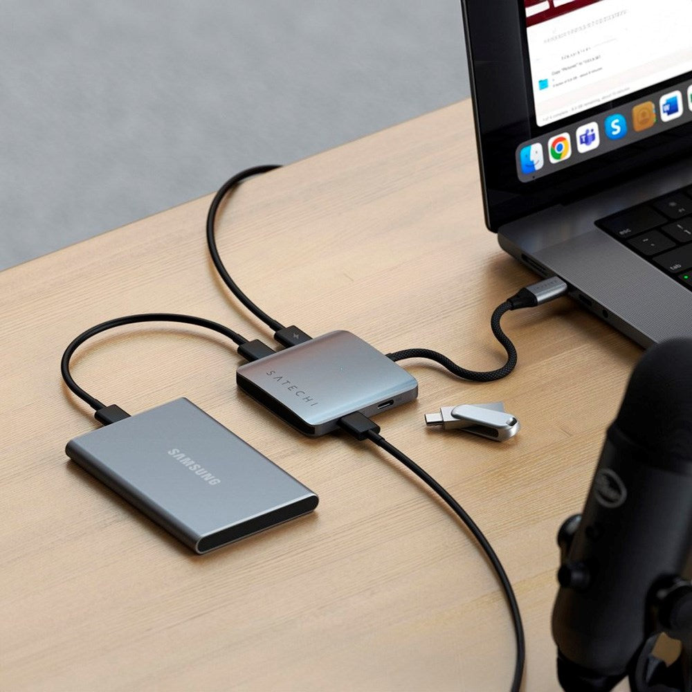 Satechi USB-C Multi Hub - 4 x USB-C - Grå