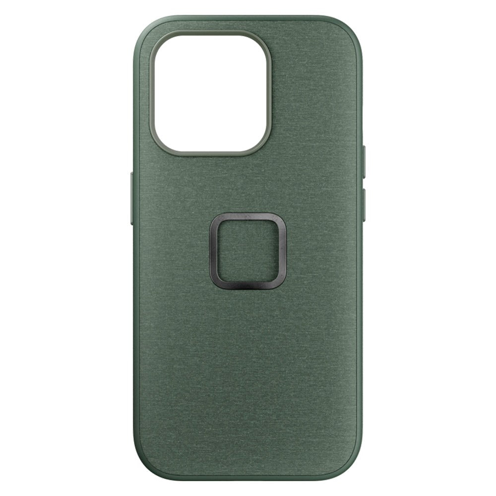 Peak Design iPhone 15 Pro Stof Bagside Cover m. SlimLink Beslag - MagSafe Kompatibel - Sage