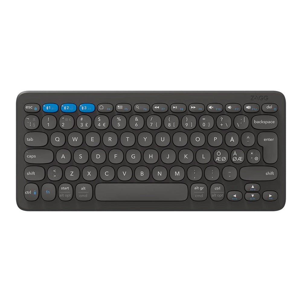 ZAGG Pro Keyboard 12 - Universal Trådløst Tastatur (Dansk) - Sort