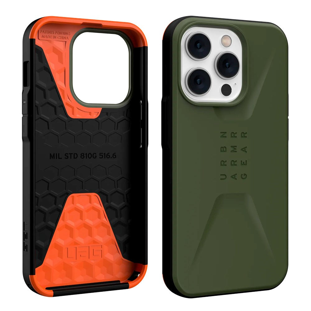 iPhone 14 Pro UAG CIVILIAN Series Bagside Cover - Olive