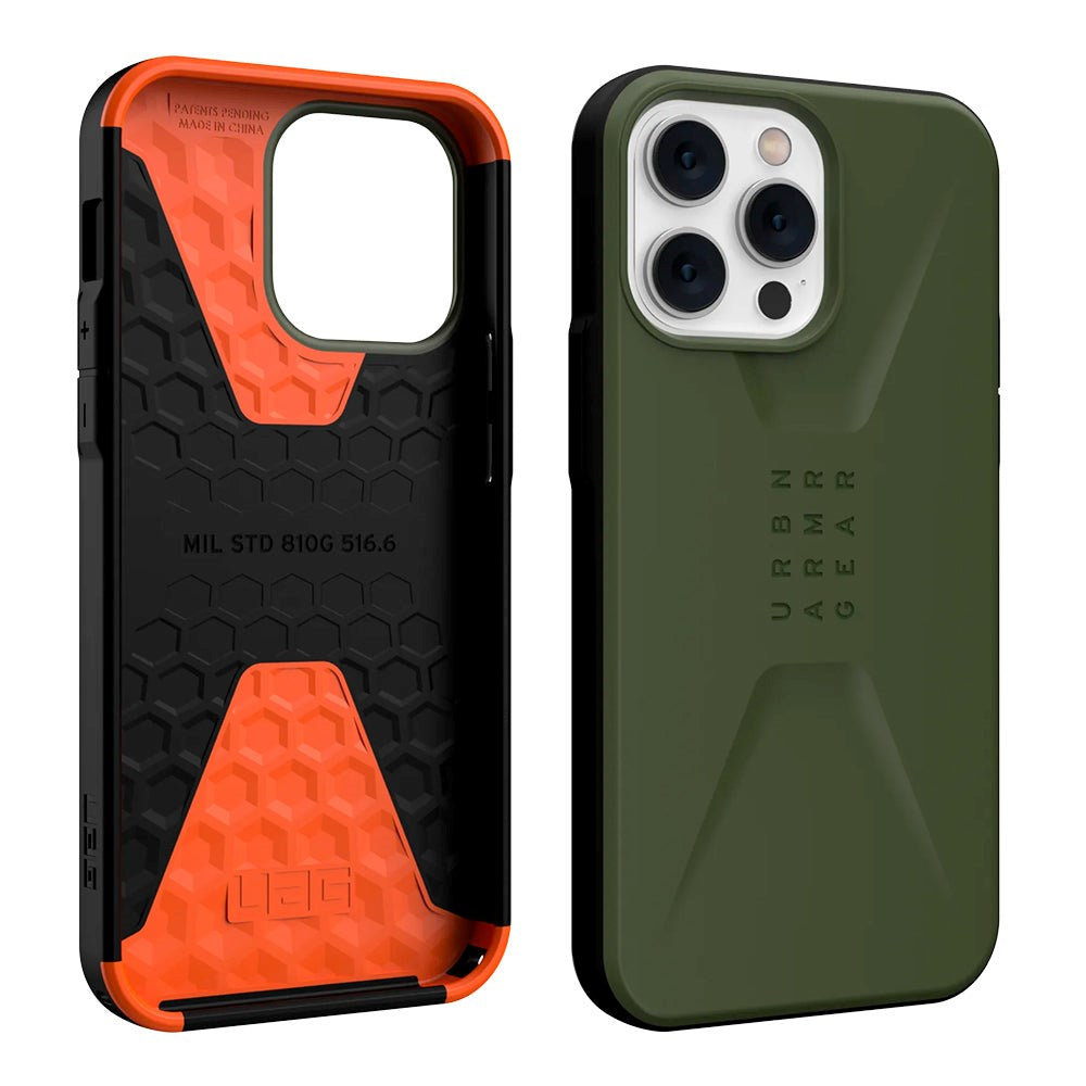 iPhone 14 Pro Max UAG CIVILIAN Series Bagside Cover - Olive