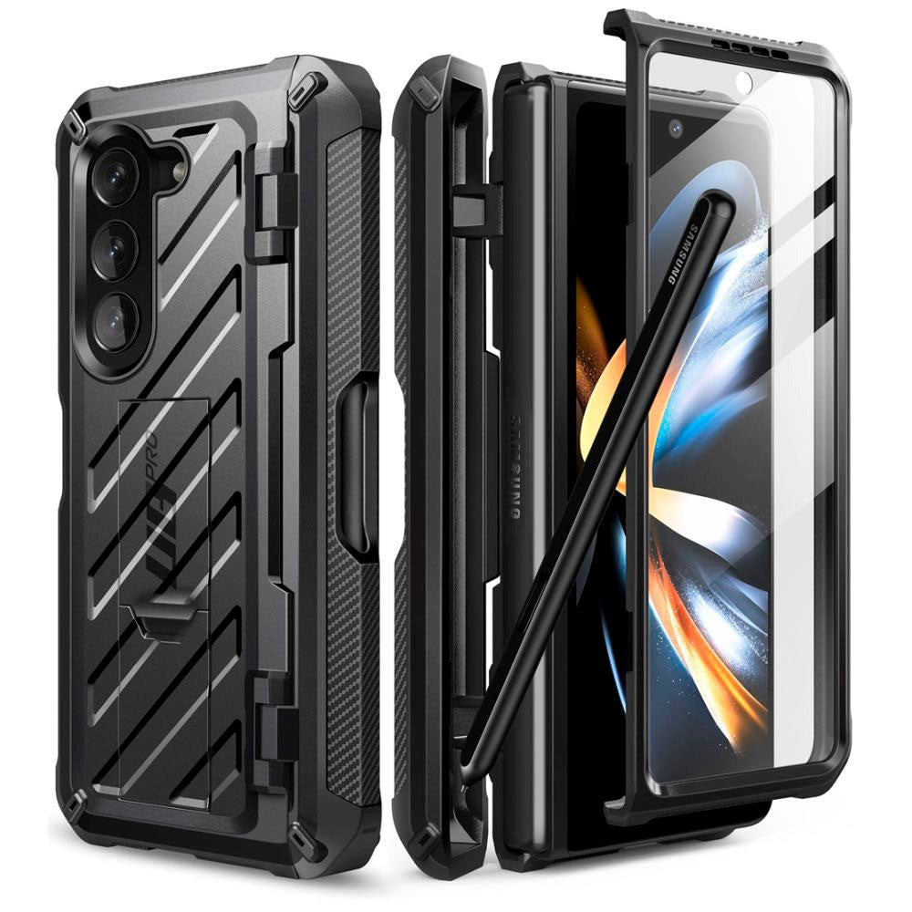 SUPCASE Samsung Galaxy Z Fold 5 Håndværker Cover Unicorn Beetle Pro - Inkl. Skærmbeskyttelse - Sort