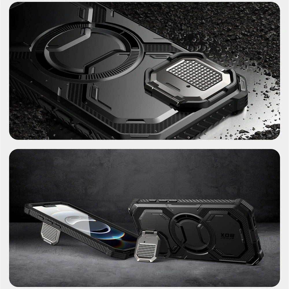Supcase IBLSN Armorbox iPhone 17e / 16e Håndværker Cover - MagSafe Kompatibel - Sort