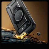 Supcase Unicorn Beetle Grip Google Pixel 9a Håndværker Cover - MagSafe Kompatibel - Gennemsigtig / Sort