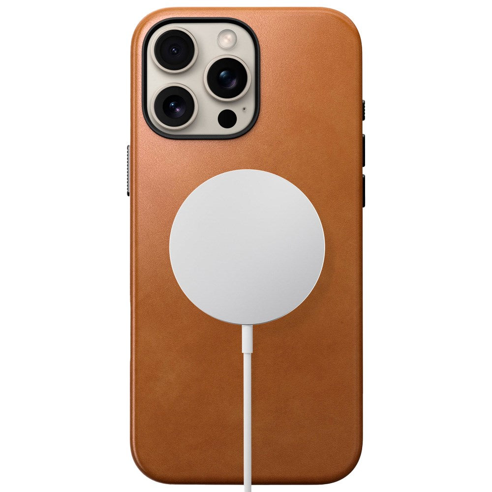 iPhone 16 Nomad Pro Traditional Leather Mobil Cover- MagSafe Kompatibel - Tan