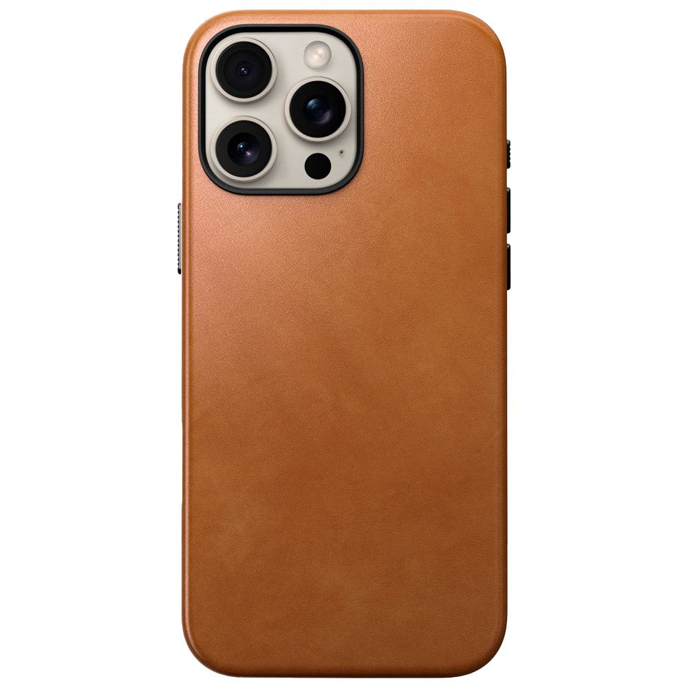 iPhone 16 Nomad Pro Max Traditional Leather Mobil Cover- MagSafe Kompatibel - Tan