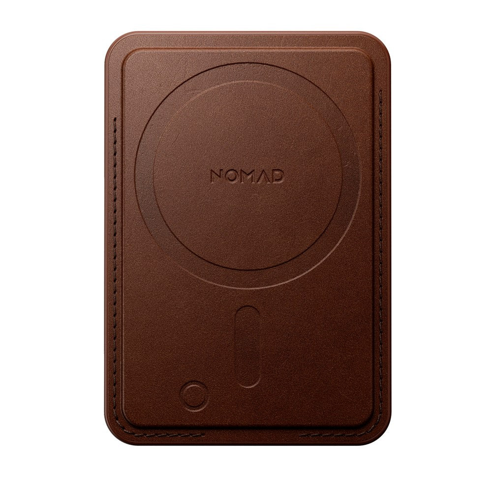 Nomad Ecco Ægte Læder Kortholder m. Apple Find My - MagSafe Kompatibel - Brown