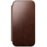 iPhone 17 Pro Max - Nomad Modern Horween Leather Folio Cover - MagSafe Kompatibel - Rustic Brown
