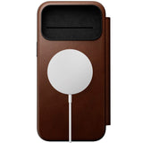 iPhone 17 Pro Max - Nomad Modern Leather Folio Cover - MagSafe Kompatibel - Brown