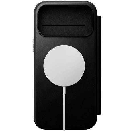 iPhone 17 Pro Max - Nomad Modern Leather Folio Cover - MagSafe Kompatibel - Black
