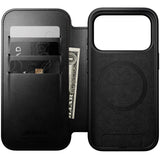 iPhone 17 Pro - Nomad Modern Horween Leather Folio Cover - MagSafe Kompatibel - Black