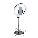 Fixed - LED Ring Light Tripod Mobilholder - Sort