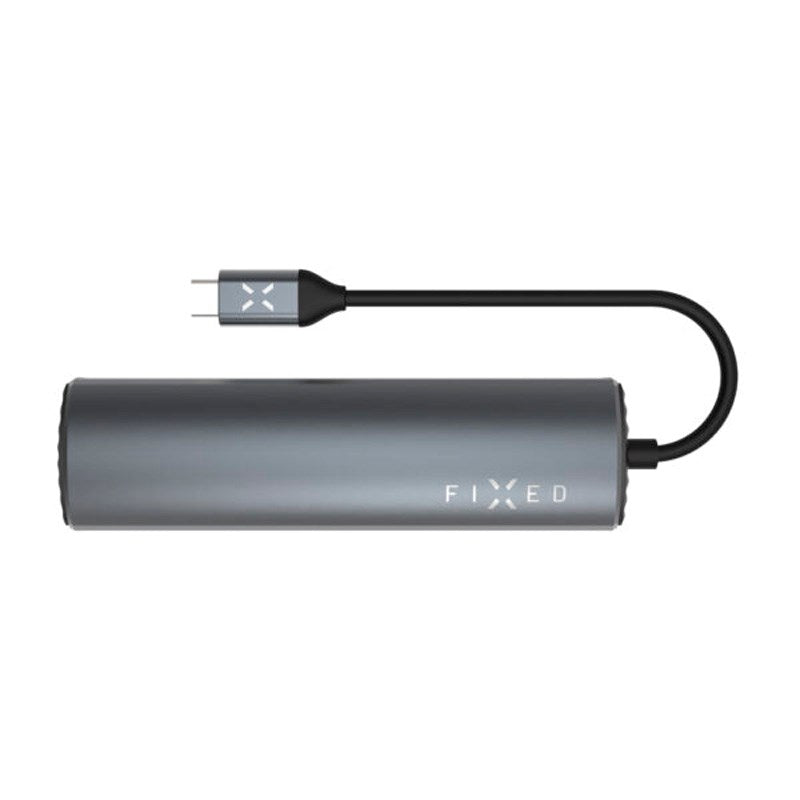 Fixed - 100W - HubPro 6-i-1 - USB-C Multiport Adapter - Grå