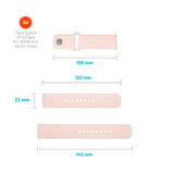 Fixed Sporty Silikone Rem til Universal Smartwatch (22mm) - Lyserød