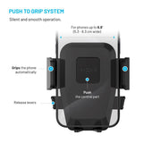 Fixed Iconiq XXL (Maks. Mobil Bredde: 5.3 - 8.3 cm) Mobilholder til Bil - Instrumentbræt & Forrude - Sort