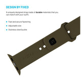 Fixed - Apple Watch (38 / 40 / SE / 41 / 42mm) Sporty Silikone Rem Sæt - Grøn