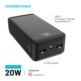 Fixed Zen2 - 20W PowerBank 30.000 mAh - Sort