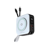 Mobile Origin - Rejse Oplader m. Powerbank - 10.000 mAh - MagSafe Kompatibel - Hvid