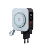 Mobile Origin - Rejse Oplader m. Powerbank - 10.000 mAh - MagSafe Kompatibel - Hvid