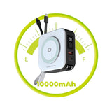 Mobile Origin - Rejse Oplader m. Powerbank - 10.000 mAh - MagSafe Kompatibel - Hvid