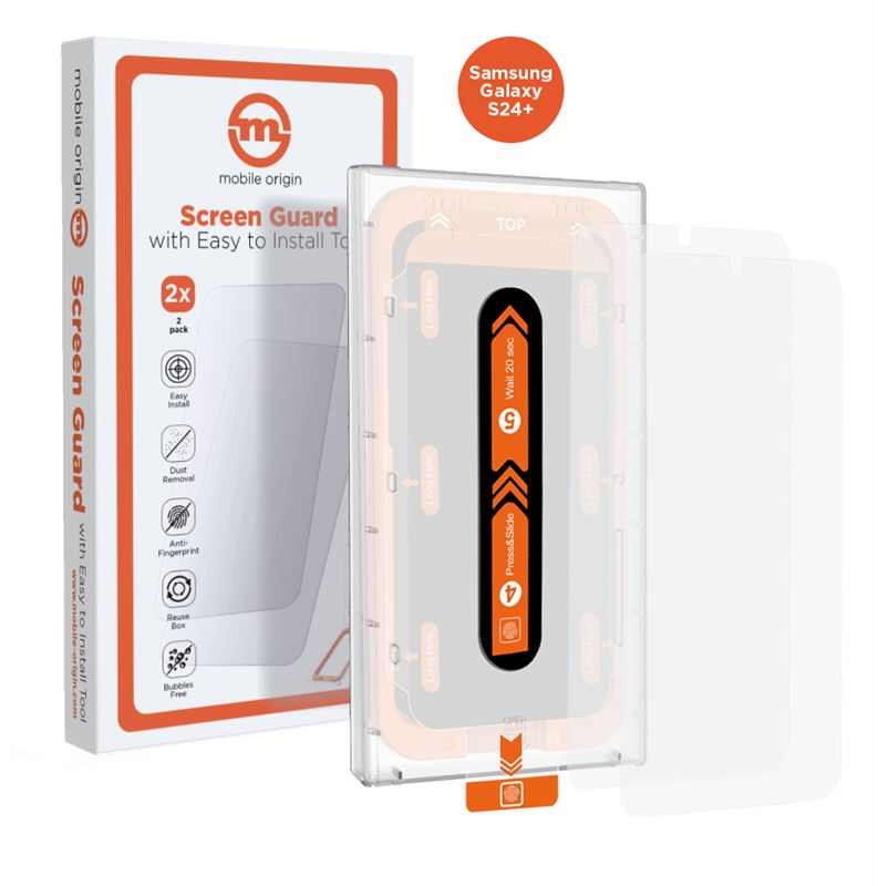 Mobile Origin 2-Pack Orange Screen Guard Til Samsung Galaxy S24 Plus