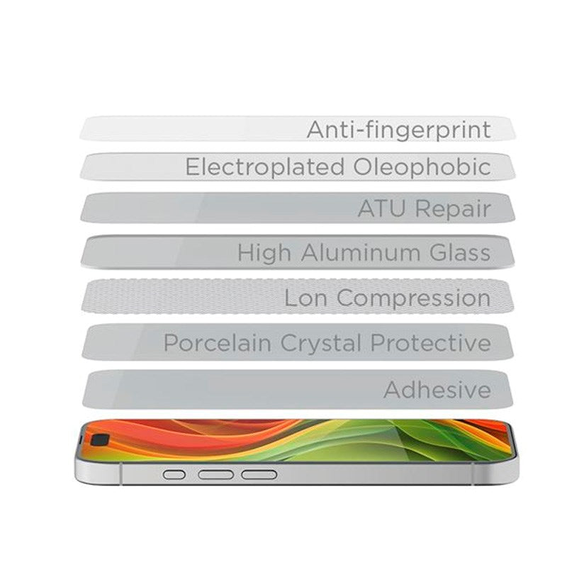 iPhone 14 Pro Max Mobile Origin EasyGlass Beskyttelsesglas - Gennemsigtig / Sort Kant
