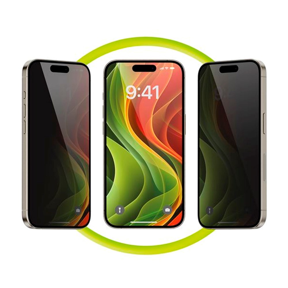 Skærmbeskyttelse i Hærdet Glas med Privacy fra Mobile Origin - 2 stk. - iPhone 16 Pro