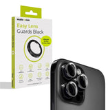 iPhone 16 Pro / 16 Pro Max Mobile Origin Easy Lens Guard - Kameralinsebeskytter - Sort
