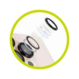 iPhone 16 Pro / 16 Pro Max Mobile Origin Easy Lens Guard - Kameralinsebeskytter - Sort