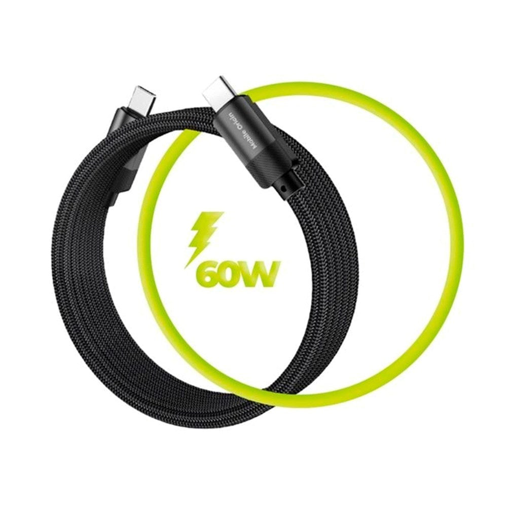 Mobile Origin - 1m Magnetisk USB-C til USB-C Kabel - Sort