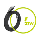 Mobile Origin - 1m Fladt Magnetisk USB-A til USB-C Kabel - Sort