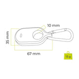 Samsung Galaxy SmartTag2 Mobile Origin Silikone Case - inkl. Karabinhage - Selvlysende Grøn