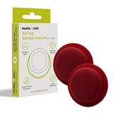 Mobile Origin AirTag 1. & 2. Gen.-Holder - Klæberig Bagside - 2 stk. - Rød