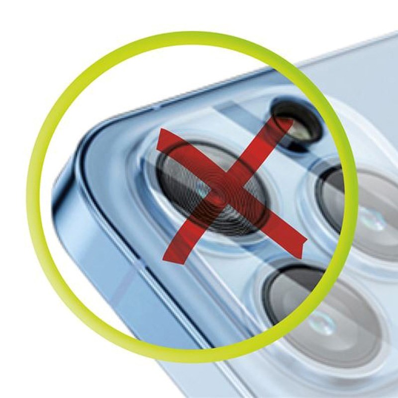 Mobile Origin iPhone 17 Pro - Kameralinseglas - Gennemsigtig / Sort Kant