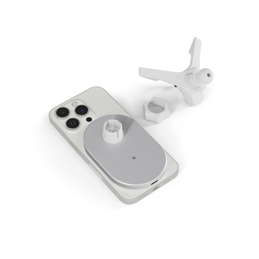 Epico Magnetisk Mobilholder til Bilens Ventilation m. 15W Trådløs Opladning & 18W Biloplader - MagSafe Kompatibel - Hvid